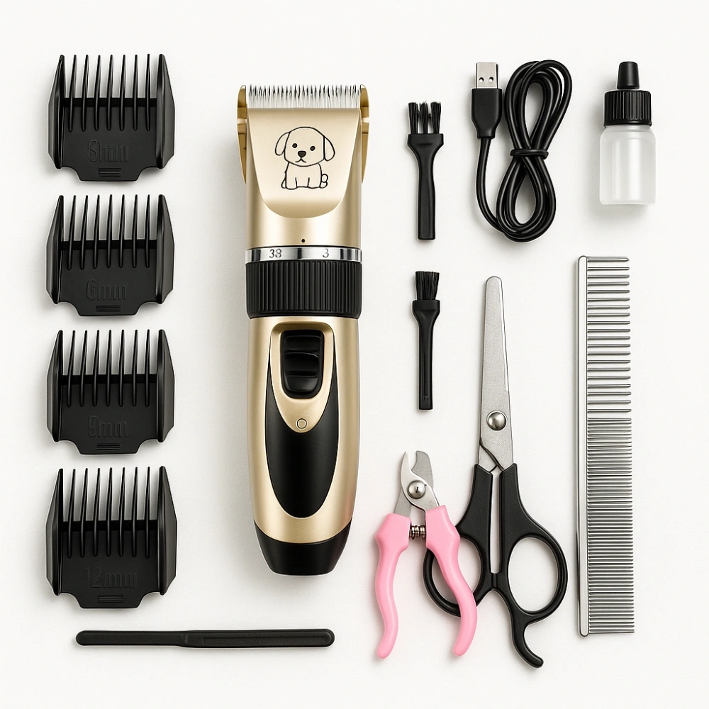 Kit Tondeuse à Cheveux et Toilettage pour Chiens & Chats