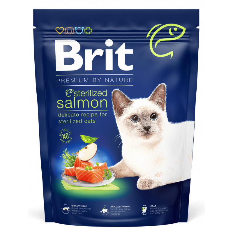 Brit Premium By Nature au Saumon pour chat Stérilisé 1.5kg