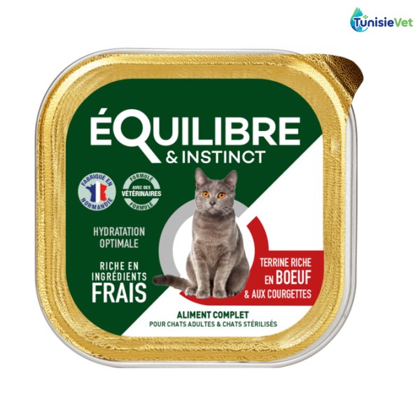 E&I BARQ BOEUF-COURGETTES CHAT STERIL BQ 85gr