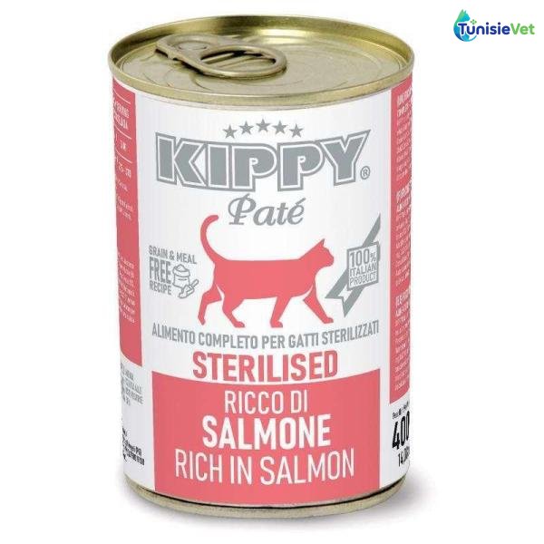 BOITE KIPPY CAT STERILISE SAUMON 400 GR