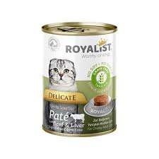 Pâté Délicat pour Chats Difficiles – Bœuf et Foie – Royalist – 400 g