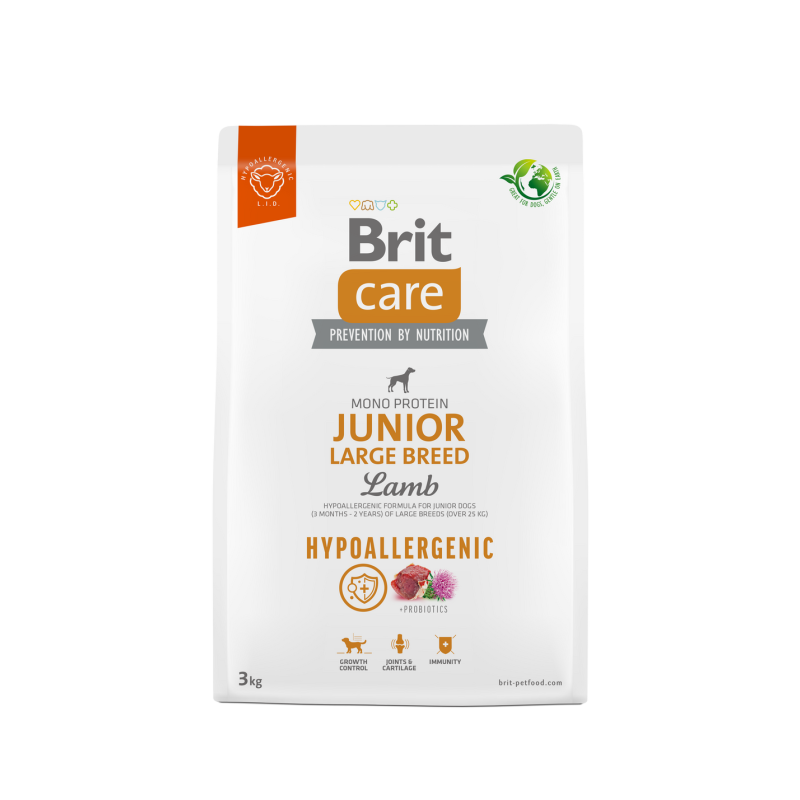 Brit Care Hypoallergénique Junior Large à l'Agneau et au Riz 3kg