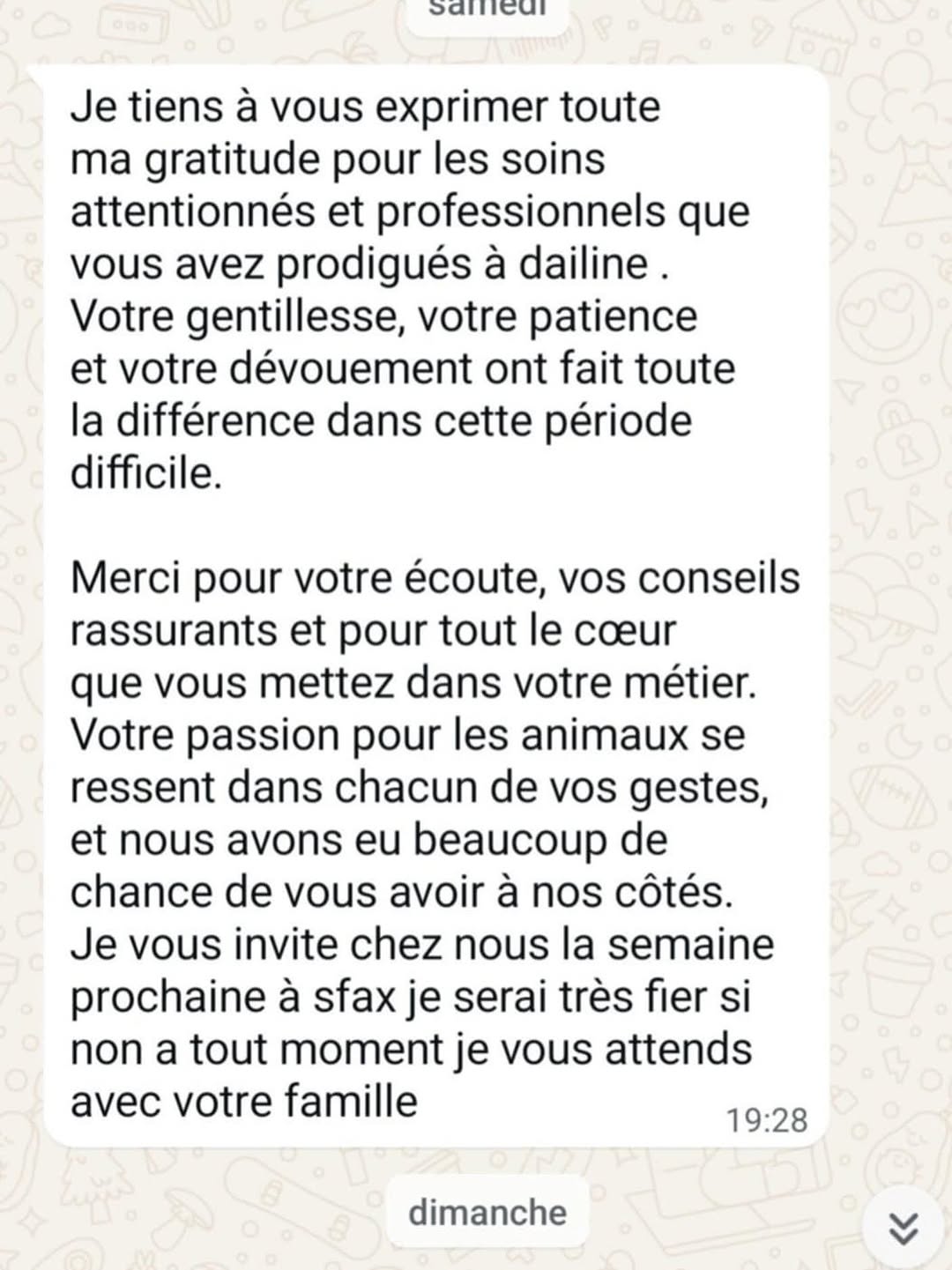 Un immense merci pour ce message qui nou...